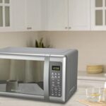 Emerson MW7601SL-N Countertop Microwave Oven with Sleek Mirrored Finish Glass Door 700W, 10 Power Levels and 6 Pre-Programmed Settings with Child Safe Lock, 0.7 Cu. Ft, Silver