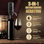 MolaMolamoy Wine Aerator Electric Wine Decanter Automatic Wine Aerator Portable One Touch Wine Dispenser Rechargeable Wine Pourer Wine Gifts for Wine Lovers and Parties Wine Pourers