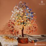 Crystal Tree of Life 7 Chakra Healing Crystals Trees for Home Decor, Office Desk Decor, Boho Decor, Handmade Bonsai Trees for Positive Energy, Money, Good Luck Birthday Gifts for Women, Mom
