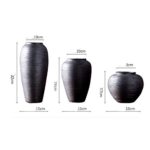 FHSRAEIP Stone Beam Modern Ceramic Home Decor Flower Vase with Geometric Pattern