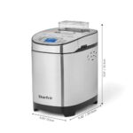 Starfrit Electric Bread Maker – 2lb Loafs – Non-Stick Removable Pan – Automatic Nut Dispenser – 13 Preset Programs – 550W