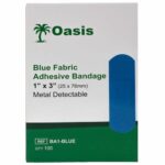 VHOB Food Service Adhesive Bandages, 1″ x 3″, Blue, Fabric, 100/box