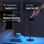 Cordless Lamp, Outdoor Waterproof, Dimmable Touch Control 3 Color Temperature, Battery Operated Portable, RGB, LED Memory Function, Rechargeable Table Lmap, Desk Lamp, Patio Dinning Restaurant Kitchen