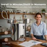 CAMMOO 3 Pots 13.2Gal/50L Moonshine Still Kit Complete with Thumper and Condenser, Thermometer, Submersible Pump, Stainless Steel Alcohol Distiller Home Brewing Kit for DIY Whiskey Wine Brandy