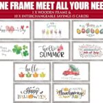 Farmhouse Wall Decor Sign Christmas Decoration Indoor Christmas Wall Decor With 10 Interchangeable Holiday Sayings Merry Xmas Sign for Xmas Thanksgiving Rustic Home Decors Living Room Bedroom 9×17