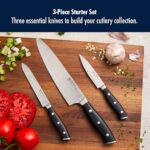 HENCKELS x EMERIL Lagasse The Nola Collection Razor-Sharp German 3-pc Chef’s Starter Knife Set, Made in Company-Owned German Factory with Special Formula Steel perfected for almost 300 Years