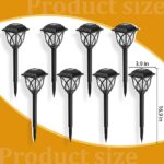 GIGALUMI Solar Lights Outdoor Waterproof, 6 Pack LED Solar Garden Lights, Outdoor Decorations, Garden Decor for Yard, Patio, Landscape, Planter, Walkway (Warm White)