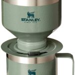 STANLEY Perfect Brew Pour Over Set | 12 oz Camp Mug with Lid Included | Drip Coffee Maker with Reusable Filter | Insulated Stainless Steel | BPA-Free | Hammertone Green