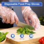 500 Pcs Disposable Food Service Gloves – Premium Plastic Food Prep Gloves for Multiple Use – BPA/Latex Free – Food Grade and Tear-Resistant – One Size Fits Most