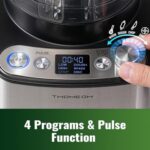 TWOMEOW Food Processor, 4 Programs & Pulse,1000W Max Power,12 Cups Total Volume for Slicing, Mincing, Dicing, Shredding, Puree, Dough and Vegetable Chopper Clean Bowl Scraper, Stainless Steel