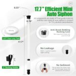 Dbgogo 17.7” Long Auto Siphon-3/8” Racking Cane, Homebrew Wine Siphon Pump with 5.5FT Tubing & Auto Siphon Clamp, Effortless Bottling Fermentation Siphoning Mead Wine Making Kit
