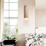 Long Linear Marble Wall Sconce Mid Century Modern Bedroom Mount Light V-intage Industrial Farmhouse Lamp Natural Stone Beam,for Living Space