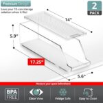 Sorbus Soda Can Organizer for Refrigerator Stackable Can Holder Dispenser with Lid for Fridge, Pantry, Freezer – Holds 12 Cans Each, BPA-Free, Clear Design, (2-Pack)