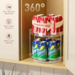 LAMU 2 Tier Lazy Susan Turntable Organizer 9.25” Rotating Spice Rack Organization for Cabinet, Kitchen, Pantry, Countertop, Bathroom, Vanity, Medicine Cabinet Organizer, Clear