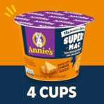 Annie’s Super! Mac Microwave Pasta and Real Aged Cheddar Cups, 4 Ct, 11.44 oz
