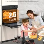 24 Inch Electric Single Wall Oven, 2.5 Cu.ft Built-in Convection System with 8 Cooking Functions in Stainless Steel, Touch Control