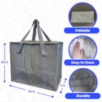 DURASACK Large Insulated Food Delivery Bag – 16″x9″x13″ Reusable Thermal Tote for Hot & Cold Transport – Lightweight Grocery, Lunch, and Takeout Carrier – Water-Resistant, Foldable