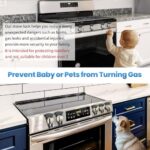 Lwuzkdo 5-Pack Gas Stove Knob Locks for Toddler Safety, Durable Design Knob Safety Covers, Child Proof Oven Knob Locks, Prevent Accidental Touch(Black)