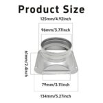 bociloy 4 Inch Duct Connector Flange, Metal Straight Pipe Flange Square to Round Interface for Ventilation, Cooling, Heating, Air Conditioning Systems with Screws