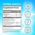 Yerba Magic – Yerba Mate Tea Instant Powder Super Drink with Nootropics, Prebiotics & Probiotics – Clean Energy, Mental Clarity & Gut Wellness | Low Sugar, Natural Caffeine – Peach Mango, 30 Servings